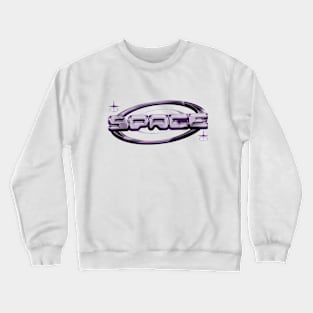 Y2K Streetwear Logo Spsce Purple Crewneck Sweatshirt